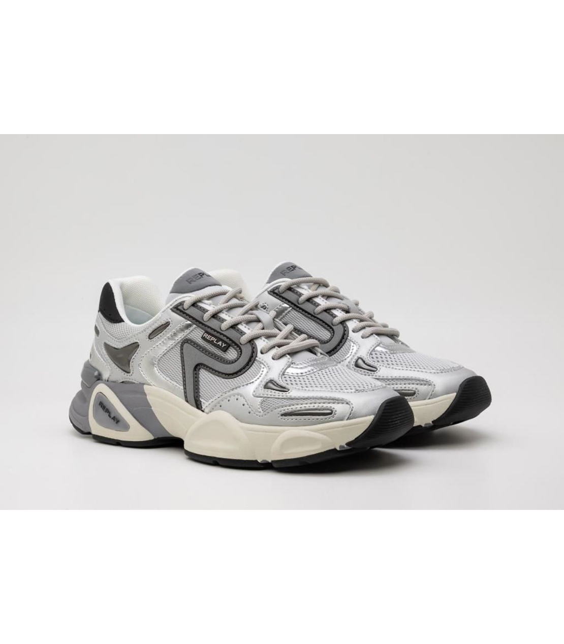 ボリュームハイテクスニーカー 詳細画像 シルバーグレー 3